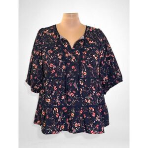 Old Navy Floral Peplum Blouse